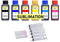 6 x 100 ml d'encre de sublimation, 100 ml noir, cyan, magenta, jaune, photo-cyan et photo-magenta pour impression textile, impression par sublimation, impression par transfert thermique