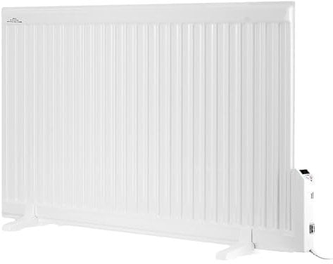 Ölradiator 1000 W, Elektroheizung mit digitalem Thermostat (Wochenprogramm), IP44, Offene-Fenster-Erkennung & Kindersicherung, TURBO/NIGHT, 114×60 cm, Wand- oder Standmontage, weiß