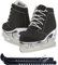 SKATE GURU Jackson Ultima Freizeit-Schlittschuhe für Damen Softec Diva DV3000 / Farbe: Schwarz, Erwachsenengröße: 7 Bundle mit gratis Guardog Skate Guards
