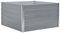 Tidyard Hochbeet Pflanzkübel Blumentopf Blumenkasten Metall Pflanzbeet Gartenbeet Frühbeet Garten Blumenhochbeet für Terrasse & Garten Verzinkter Stahl 100 x 100 x 45 cm Grau