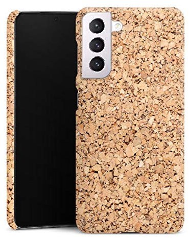 DeinDesign Premium Case kompatibel mit Samsung Galaxy S21 5G Smartphone Handyhülle Schutzhülle matt Kork Holzoptik Holz