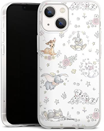 DeinDesign Silikon Hülle kompatibel mit Apple iPhone 13 Mini Case transparent Handyhülle Disney Bambi Dumbo