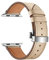 Correa de cuero para Apple Watch Band 41mm 40mm 38mm Correa de cuero genuino Pulsera de repuesto para iwatch Ultra Series 8 7 6 SE 5 4 3 2 1, Botón De Plata Albaricoque