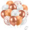 Ainiv 15Pezzi Palloncini Set in Oro Rosa e Bianco, 12 Pollici Confetti Lattice Palloncini per Compleanno Matrimonio Anniversario Bambini Baby Shower Feste la Laurea Decorazioni