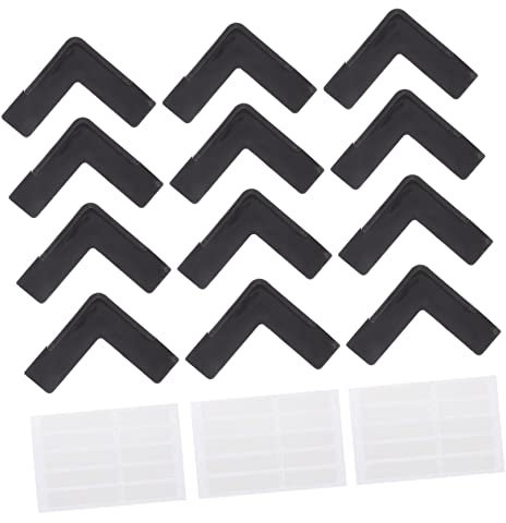 LIFKOME 12piezas Protectores De Esquinas Recortables De Pvc Para Muebles y Ventanas De Negras Protectores De Bordes Anticolisión y Cubiertas De Seguridad Para Hogar