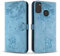 Vaitasy Handyhülle für Samsung Galaxy M21/ M30s, Premium PU Leder Cover mit Magnetic Closure Ständer Schutzhülle für Galaxy M30s - Blau Katze