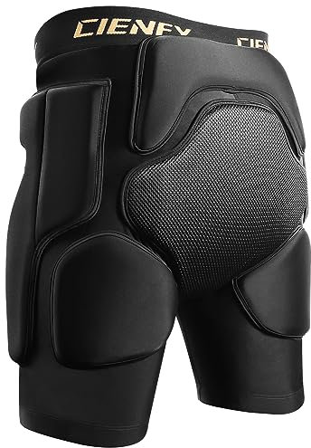 Cienfy 3D hüftschutz Eva protektorenhose gepolsterter Shorts impakthose steißbeinpad für Skifahren Skateboardfahren snowboardfahren und eislaufen (Small)