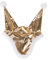 QHP Ohrenhaube Santa Weihnachten goldfarben (Shetty)