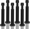 Stainless Steel Door Stopper Long Door Stops with Rubber Bumper Tip Black Modern Door Holder for Skirtings Spring Doorstops Wall Protector Door Stops Catch Indoor Outdoor 6 Pack