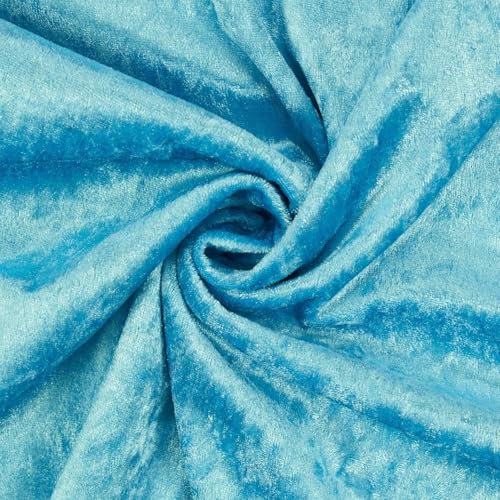 Pannesamt Stoff glänzend, uni hellblau (Länge am Stück: ab 50cm / Breite: 150cm)