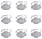 Gorgeous Silver Decanter Tags - Liquor Bottle Tags Set of 9 - Gin, Vodka, Bourbon, Cognac, Whiskey, Brandy, Rum, Scotch, Tequila - Adjustable Chain
