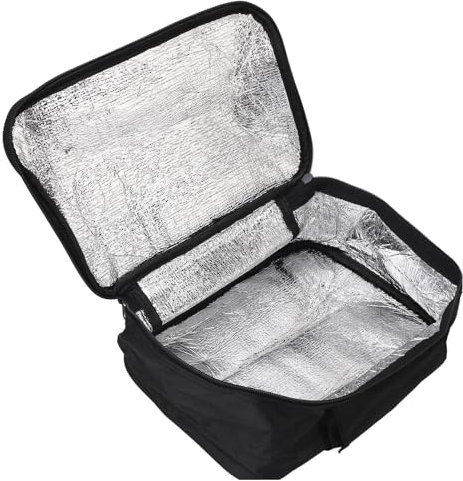 Microondas Portátil para Coche, Horno Eléctrico de 12V para Viajes, Picnic, Camping, Calentamiento Rápido, Almacenamiento y Organización de Alimentos en Color Negro