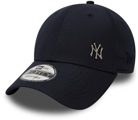 New Era NY Fankappe Cap Kappe verstellbar New York Yankees kleines Logo gebogener Schirm blau - One-Size