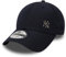 New Era NY Fankappe Cap Kappe verstellbar New York Yankees kleines Logo gebogener Schirm blau - One-Size