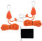 2 Pcs Tent Guy Ropes with pulley, 4mm Reflective Cord Tent Guide Rope with Aluminum Adjuster for Outdoor Camping Hiking Awning Tents (Orange)