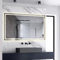SKY BATHROOM 1200x700mm Wall Mounted Bathroom LED Mirror with Bluetooth Speaker Shaving Socket LED Lights, Adjustable Brightness