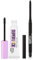 Maybelline New York Superlock Brow Glue Gel Augenbrauen Transparent Fixierender Laminiereffekt Langer Halt 24 Stunden + Tattoo Liner Smokey Eyeliner aus wasserdichtem Gel mit langem Halt Farbe Schwarz