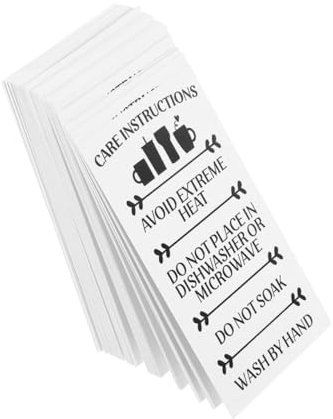 Cabilock 40 Stück Becher-pflegeanleitungskarten, Glasbecher-wartungsanleitung, Wasserglas-becherpflegeeinsatz, Becherpflege-anleitungskarten Für Unternehmen, Einzelhandelsgeschäfte