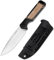 Kizer Militaw Feste Klinge Messer mit Scheide, Nitro V Blade Camping Messer mit G10 & Micarta Griff, Feste Klinge EDC Messer für Männer Frauen Geschenk, Outdoor-Jagd Wandern Überleben Messer 1067A2
