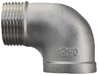 1 raccordo per tubo a gomito in acciaio inox, gomito a 90 gradi, 1 pollice DN25 maschio e femmina adattatore connettore per tubo flessibile