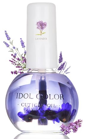 Lavendel Nail Cuticle Oil, Nagelöl Repair & Protect, Pflegendes Nagel Nagelhautöl, Nagelhautpflege für Hände Nägel Nagelhaut, Lavendel Getrockneten Blumen Nail Care Nagelhaut Öl (15 ML)