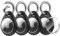 UNBREAKcable Portachiavi per Apple AirTag [Vestibilità Perfetta & Sicura] [Facile Installare] [Protezione a 360°] Custodia Impermeabile in TPU con Moschettone Metallo Resistente, Confezione da 4, Nero