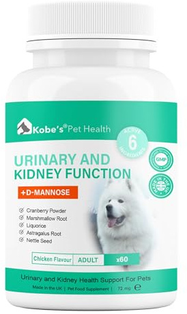 Probiotics for Dogs by KOBE’S® | Digestive Enzyme | Urinary Tract Infection | Stimulates Immune System & Maintains Overall Health | Dog Yeast Infection Treatment| Dog Diarrhea Treatment - 60 Tablets
