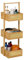 Relaxdays Étagère de Salle de Bain, 3 Niveaux, HxLxP: 83 x 27 x 26 cm, Meuble Toilette & Cuisine, Bambou, MDF, Nature