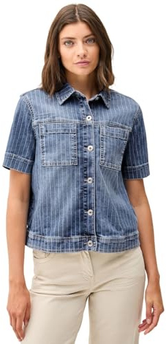 Cecil Damen Denim Overshirt mit Streifen