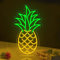 Ananas-Neonschild, dimmbares Obst-LED-Licht für die Wanddekoration, grüne und gelbe Ananas leuchtet für Geschäfte, Schlafzimmer, Bars, Obstgeschenk für Kinder und Freunde