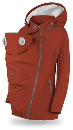 fun2bemum 5in1 Winter Tragejacke – Softshell Umstandsjacke, Aurora | Gefütterte Softshelljacke für Schwangerschaft und Babytragen vorne & hinten mit Teddyfutter und 10.000 mm Wassersäule