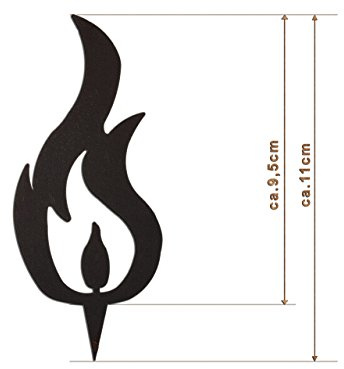 Edelrost Deko-Flamme (DREI Spitzen) Größe S/ 11cm: Wunderschöner Deko-Artikel für Ihre Wohnung - Weihnachts-Deko von Manufakt-Design