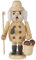 OBC Räuchermännchen Pilzsammler Natur gebeizt, 18 cm, Dekofigur handbemalt im Kunsthandwerks-Stil/Räuchermann/Räucherfigur aus Holz