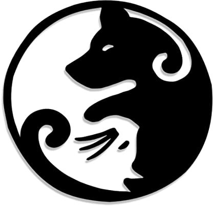 Cat and Dog Yin and Yang Katze und Hund // Sticker OEM JDM Style Aufkleber