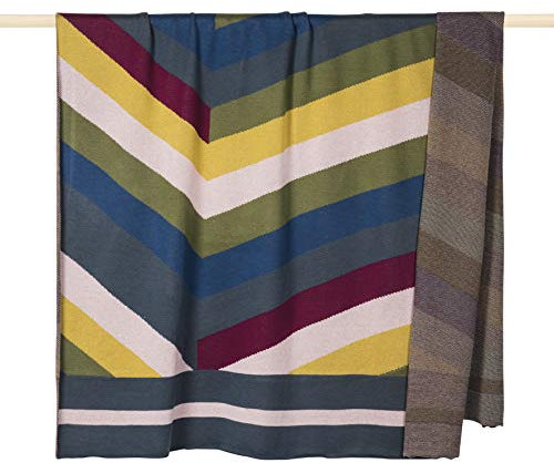 PAD - LUMAS - Decke - Multicolor/Petrol - Baumwolle - 140 x 190cm