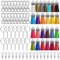 Keychain Tassles, Cridoz 300pcs Bulk Keychains Ring Set Includes 50pcs Tassels, 50pcs Keychain Clips, 50pcs Key Chain Rings, 100pcs Jump Ring 50pcs Screw Eye Pins for Acrylic Blank Keychains Crafts