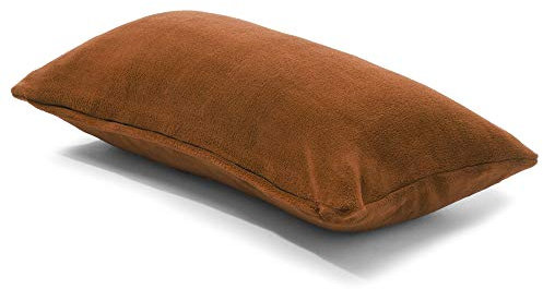 CelinaTex Xanio Dekokissen mit Innenkissen 40 x 80 cm braun Coral-Fleece Sofakissen Mikrofaser Kuschelkissen