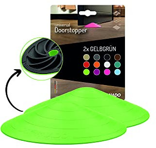 Doornado Starker Gummi Türstopper - Türhalter ohne Bohren - Für alle Arten von Türen und Böden - 118x25mm – Designpreis - Grün