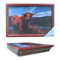 Large Wooden Soft Padded Cushioned Bean Bag Lap Dinner Laptop Food TV Tray Home Bedroom Office Kitchen Trays (Highland Cow)