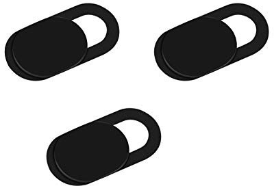 Vegena 3 Piezas Cubierta Webcam, (Negro), Camera Cover, Webcam Cover Slider, Camara Movil para Macbook Pro, iPad, Smartphones, Ordenador (3pcs)