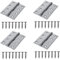 TERF® 4 Pcs Zinc Plated Steel Butt Hinges 100mm Door Butt Hinges Folding 100mm [4 inch] Silver for Home Furniture Bathroom Cabinet Window Internal Doors Including Fixing Screw
