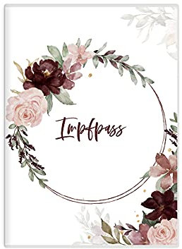 HIMMEL.HERZ.PAPIER® Impfpass Hülle 137 mm HÖHE (BITTE MESSE DEINEN IMPFPASS, Impfpässe sind nicht genormt!) Impfausweis Schutzhülle für Kinder und Erwachsene - Impfpasshülle Impfpassausweis - Bordeaux