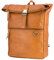 URBAN LEATHER Vintage Leder Rucksack Großer 40 cm Roll Top Rucksack Tagesrucksack Reisetasche Universitäts Büchertasche Retro Braun, Unisex