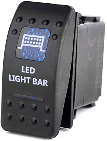 5 Pin Interruttore Pulsante 12/24V Per Barra Luminosa A LED ON/OFF Fuoristrada Barca Camion Auto Luce Blu
