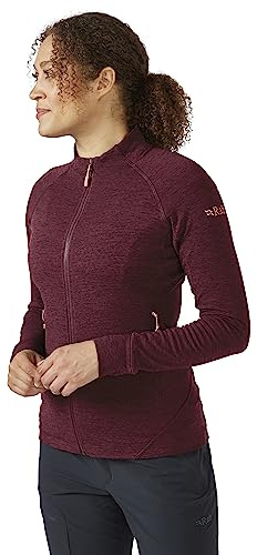 Rab Women's Nexus Jacket - Lightweight Fleece Coat for Hiking, Trekking, & Climbing - Deep Heather - X-Large