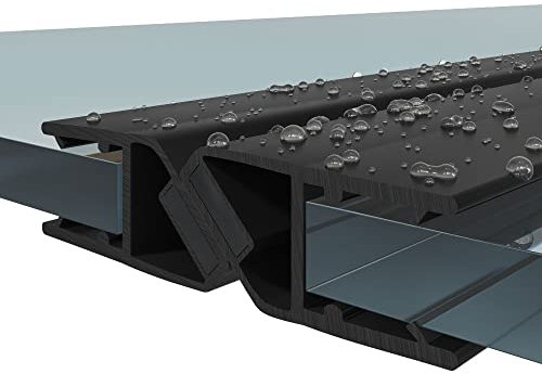 Black Shower Seal Magnetic Strips Pair | Set of Shower Door Magnets 4-8 Glass Options (4-6mm Glass)