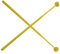 Perfeclan 2x Bell Maillets Solid Drum Percussion Sticks Marteau pour Tambour Carillon Xylophone, JAUNE