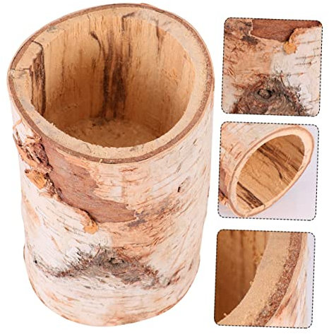 Happyyami Rustikale Blumentöpfe Aus Birke Handgefertigte Körbe Für Bonsai Und Sukkulenten Gartenpflanzer Für Drinnen Und Draußen Bonsai-töpfe Aus Holz Für Heimdekoration