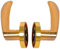 Tradineur - Manilla/Pomo para puerta - Base 50 mm - Fabricado en Latón y Acero - Juego de llaves - Incluye Tornillos - Color Dorado