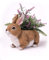 HAUCOZE Flower Pot Succulent Cacuts Planter Rabbit Statue Decor Modern Sculpture Gifts Table Crafts Polyresin Arts 22cm
